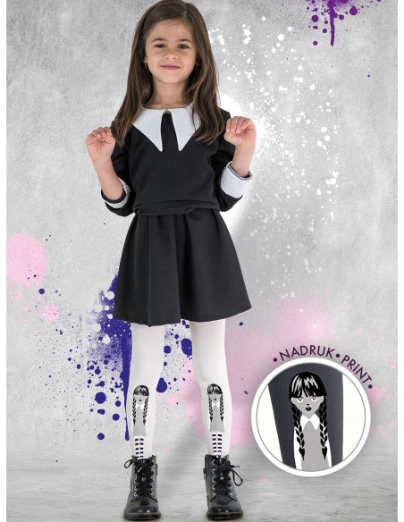 Dziewczęce rajstopy Halloween Black NOQ Dziewczęce rajstopy Halloween Black NOQ